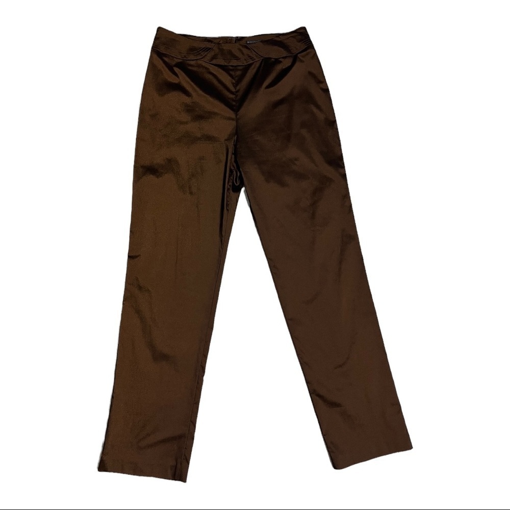 Juliana Collezione Metallic Brown Pants Size 8